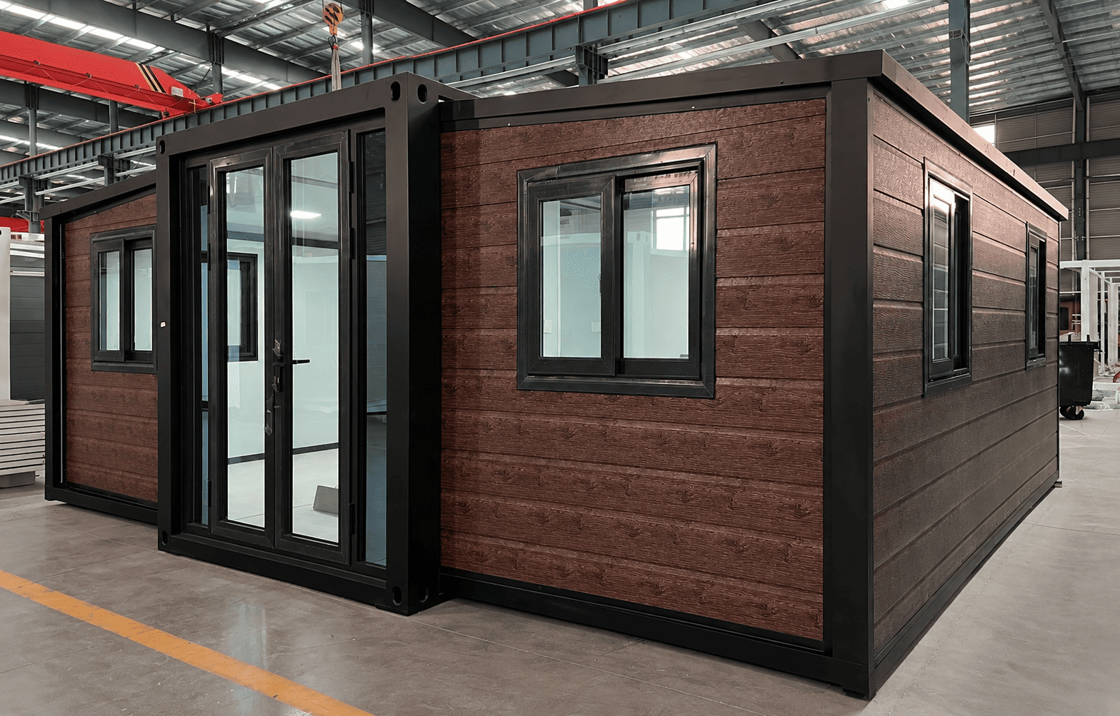 Casa Box 20ft Expanding Container Home | Anthrazitgraue modulare Kabine