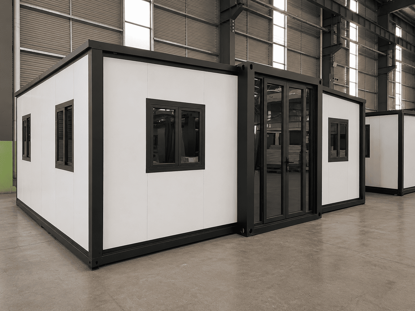 Casa Box 20ft erweiterbares Containerhaus | Minimalistisches Schwarz-Wei&szlig; 2B1B
