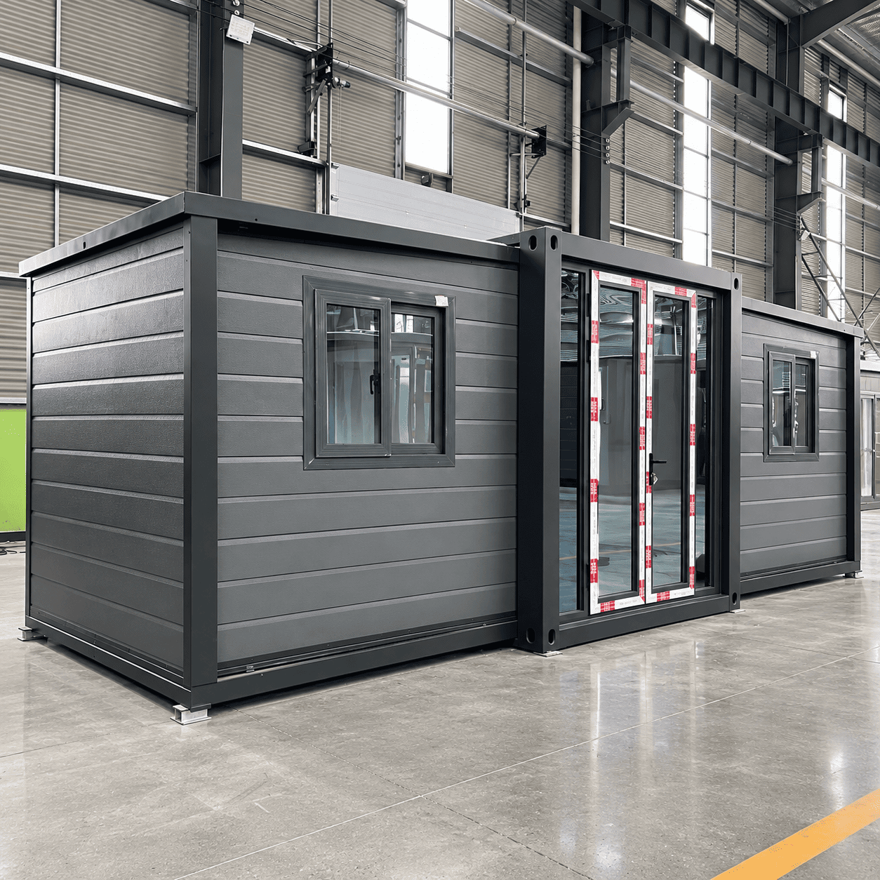 Casa Box 10ft schwarzes erweiterbares Containerhaus f&uuml;r Containerb&uuml;ro