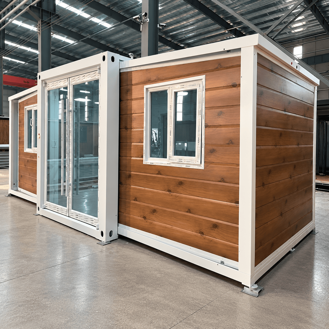 Casa Box 10ft erweiterbarer Container Home | Rustikale Hinterhofh&uuml;tte in Naturholzoptik