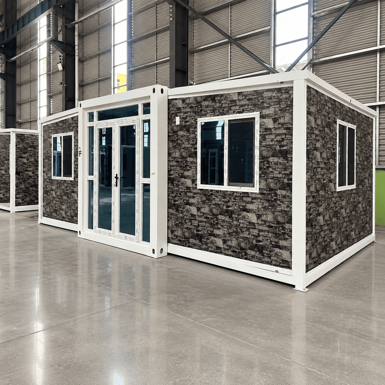 Casa Box 10ft erweiterbarer Container Home | H&uuml;tte mit Felsstruktur